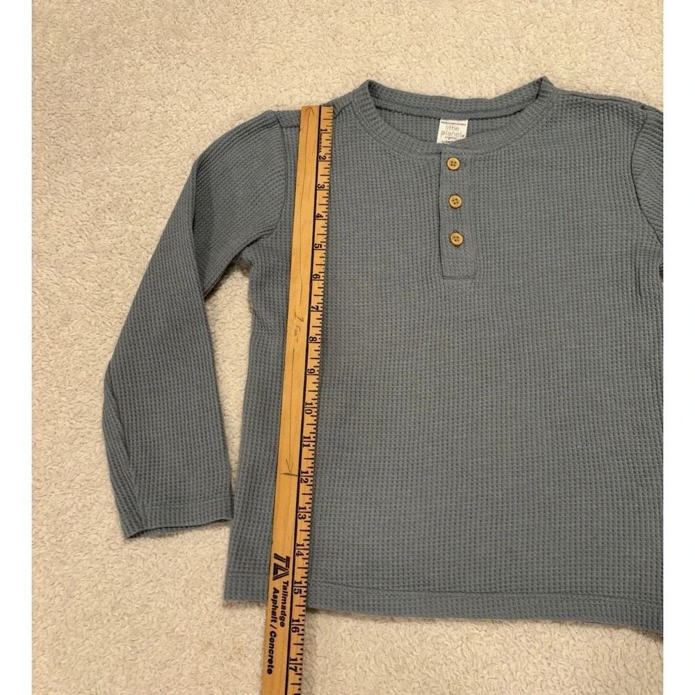 Carter's‎ Little Planet Waffle Long Sleeve 5T Blue Shirt